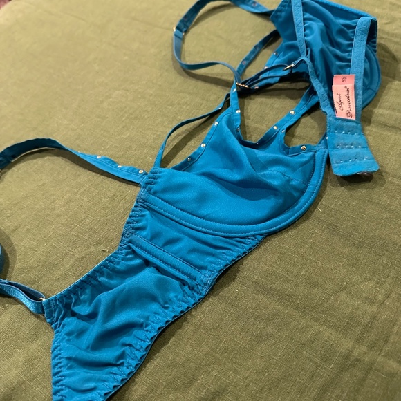 Agent Provocateur Liza Bra size 32C turquoise - Picture 3 of 6